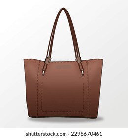 brown leather bag illustration design background