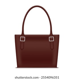 Brown leather bag with a sleek and minimalist design, perfect for everyday use or special occasions. Its spacious interior and durable straps enhance its practicality and elegance.