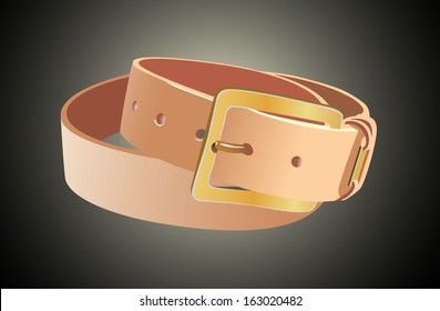 Brown leather belt 