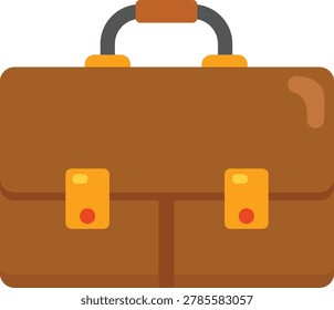 Brown Leather Briefcase pr Suitcase Icon