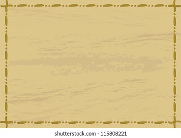 Brown leather jeans label