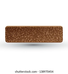 brown leather label background to place your name
