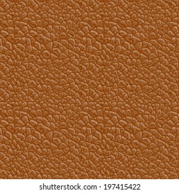Brown leather seamless background, pictured in detail. Easy in use.