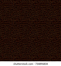 Brown leather seamless texture. Realistic vector illustration