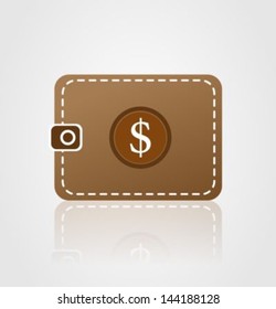  Brown leather wallet.