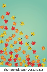 Braunes Blätterhintergrund, grüner Vektorgrafik. Leaf Dekor Textur. Orange realistische Flora. Tapete Foliage Card.