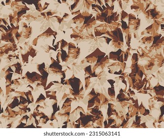 brown leaves wall background,Natural background with  leaves of trees and plants.