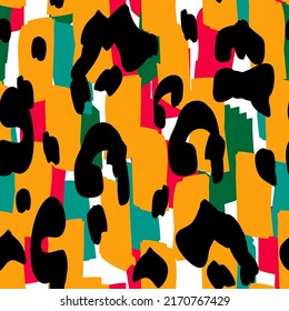 Brown Leopard Vector Seamless Pattern. Panther Abstract Design. Chocolate Jaguar Handmade Print. Sepia Cheetah Bohemian Background.