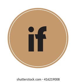 if brown letters ,abstract background logo, design identity in circle, alphabet letter