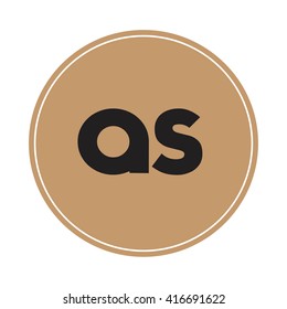 as brown letters ,abstract background logo, design identity in circle, alphabet letter