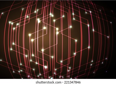 Brown Light Abstract Technology background for computer graphic website and internet.