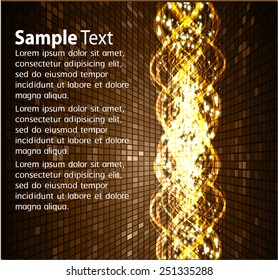 brown Light Abstract Technology background for computer graphic website internet and business. text box. Brochure. card. wave.