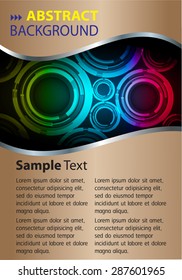 brown Light Abstract Technology background computer graphic website internet and business. vector illustration. text box. Brochure. card. banner flyer magazine. Design label.