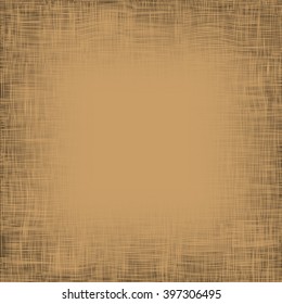 Brown light canvas texture, vector background. Imitation of natural fabric