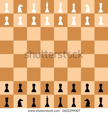 Brown and light brown chess board all dice on chess, art chess background