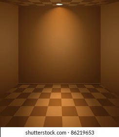 Brown lightened room