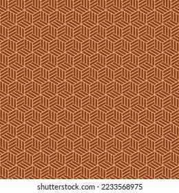 Brown line brown background hexagonal line pattern, pattern grid, seamless pattern, paper, gift, print, fabric, vector, wallpaper, background