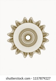 Brown linear rosette
