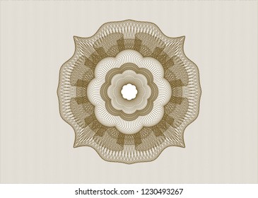 Brown linear rosette