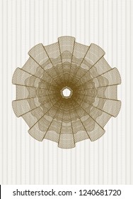 Brown linear rosette