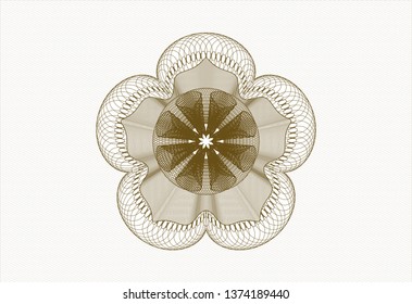 Brown linear rosette