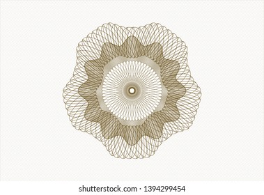 Brown linear rosette. Vector Illustration. Detailed.