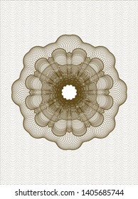 Brown linear rosette. Vector Illustration. Detailed.