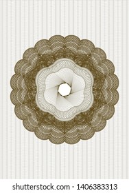 Brown linear rosette. Vector Illustration. Detailed.