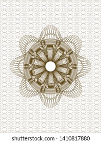Brown linear rosette. Vector Illustration. Detailed.