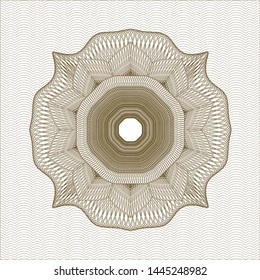 Brown linear rosette. Vector Illustration. Detailed.