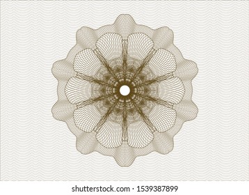 Brown linear rosette. Vector Illustration. Detailed.