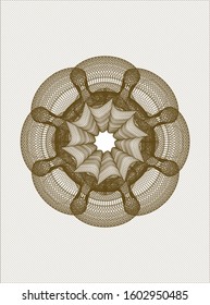 Brown linear rosette. Vector Illustration. Detailed.