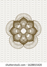 Brown linear rosette. Vector Illustration. Detailed.