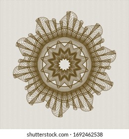 Brown linear rosette. Vector Illustration. Detailed.