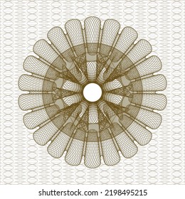 Brown linear rosette. Vector Illustration. Detailed. 