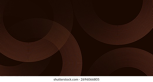 Marrón líneas de tecnología sobre fondo oscuro. Líneas modernas y rayas mezcladas. Diseño sencillo.