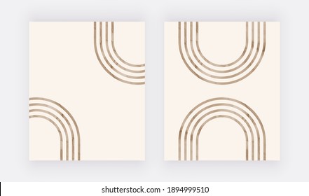 Brown lines wall art print. Boho design posters