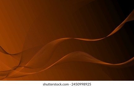 brown lines wave curves with gradient abstract background