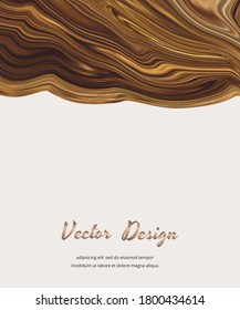 
Brown liquid ink design cover card