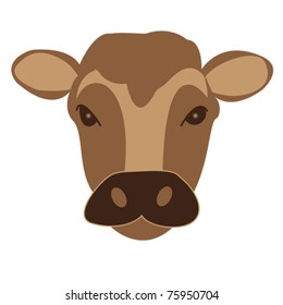 brown little cow head