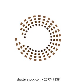 Brown Logo Design. White Background Stock Vector Illustration 




