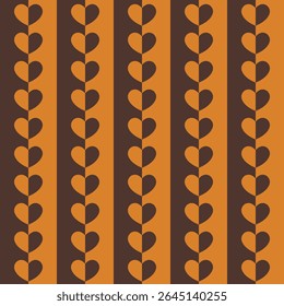 Brown Love Stripe Pattern. Perfect for art and crafts, digital paper, fabric printing, textile printing, packaging, scrapbooking, gift wrap, background and more.
