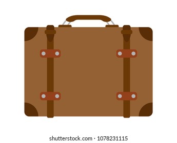 Brown Luggage Vector Illustration