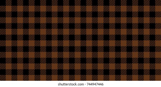 Brown Lumberjack Buffalo Plaid Seamless Pattern
