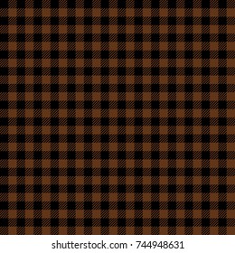 Brown Lumberjack Buffalo Plaid Seamless Pattern