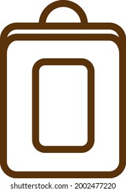 Brown lunch bag, illustration, vector on a white background.