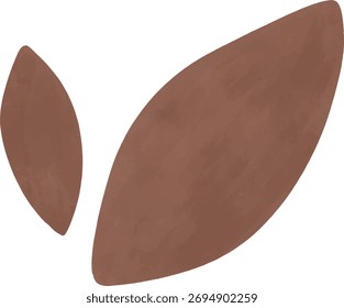 Brown lwaf hand draw, Fall, autumn, nature element