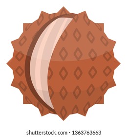 Brown lychees icon. Isometric of brown lychees vector icon for web design isolated on white background
