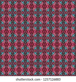 Brown, magenta and gray abstract background painted geometry shine and layer element seamless pattern. Vector illustration.