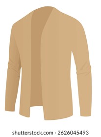 Marrom   ilustração de vetor masculino cardigan.